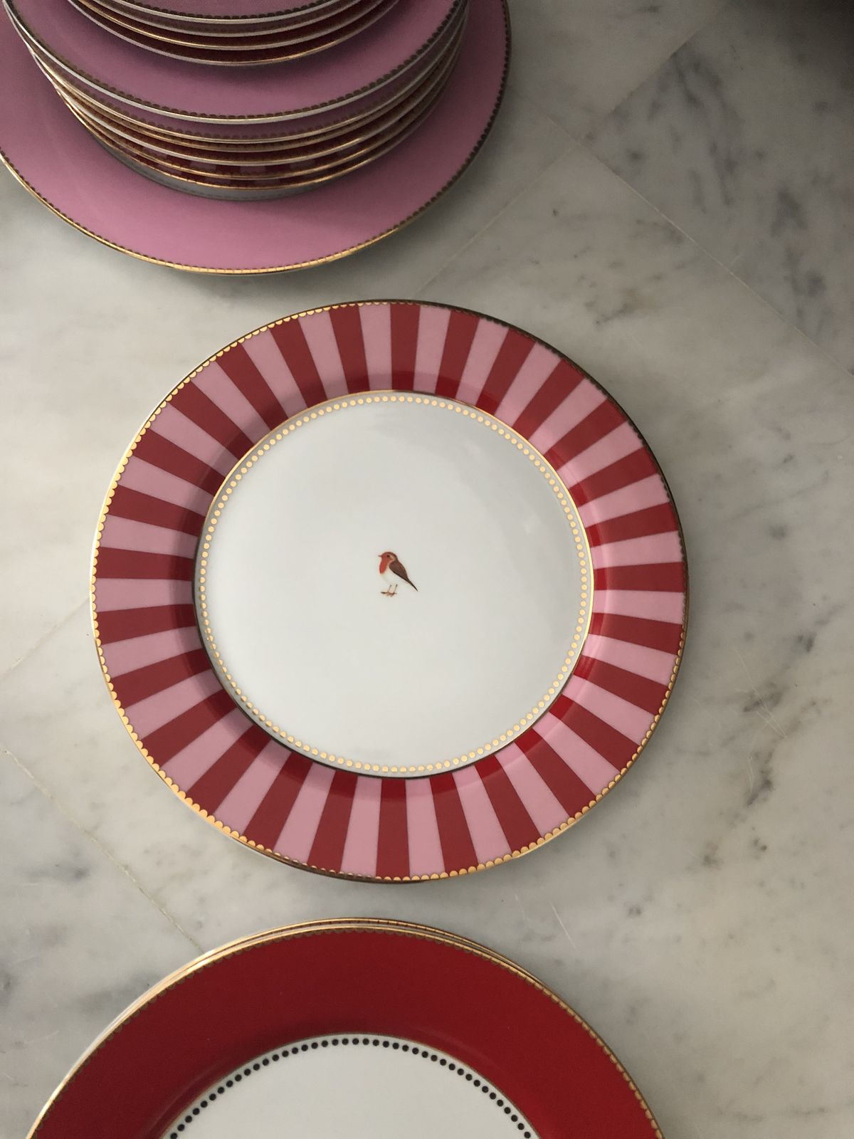 Colorful tableware arranged for joyful everyday dining