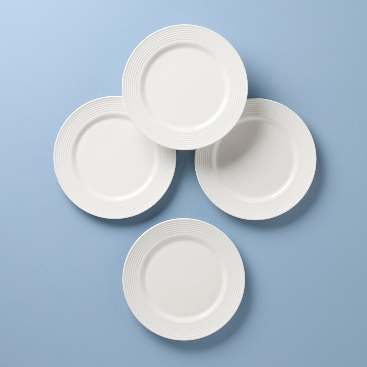 Classic White Accent Decorative Plates, Set of 6