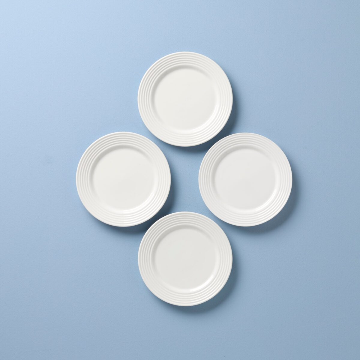 Pineapple Gold Rim Dessert Decorative Plates, Set of 4
