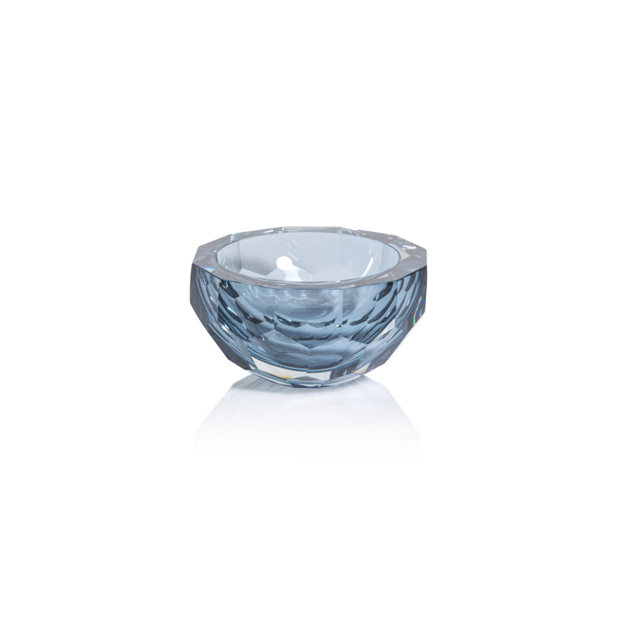Faceted Cut Glass Bowl