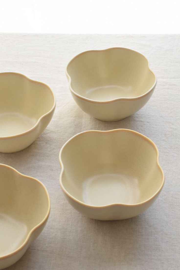 Serving bowls arranged for colorful everyday dining